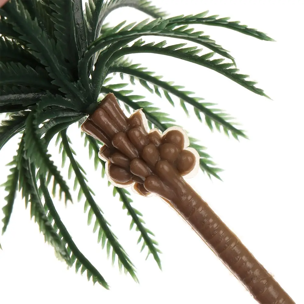 5Pcs Exquisite Miniature Plant Sand Table Plant Pots model Coconut Palm Tree Craft Micro Landscape Plastic Bonsai