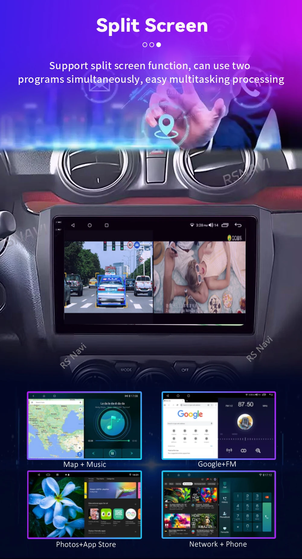 Android 16 Carplay Auto für Suzuki Swift 2016 - 2020 Autoradio GPS Stereo BT Video Autoradio Plug and Play Snapdragon Wireless – Detail 14