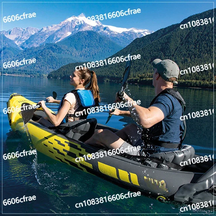 Inflatable Rubber Boat Rafting Single Double Assault Boat Rafting Boat Kayak Outdoor Fishing