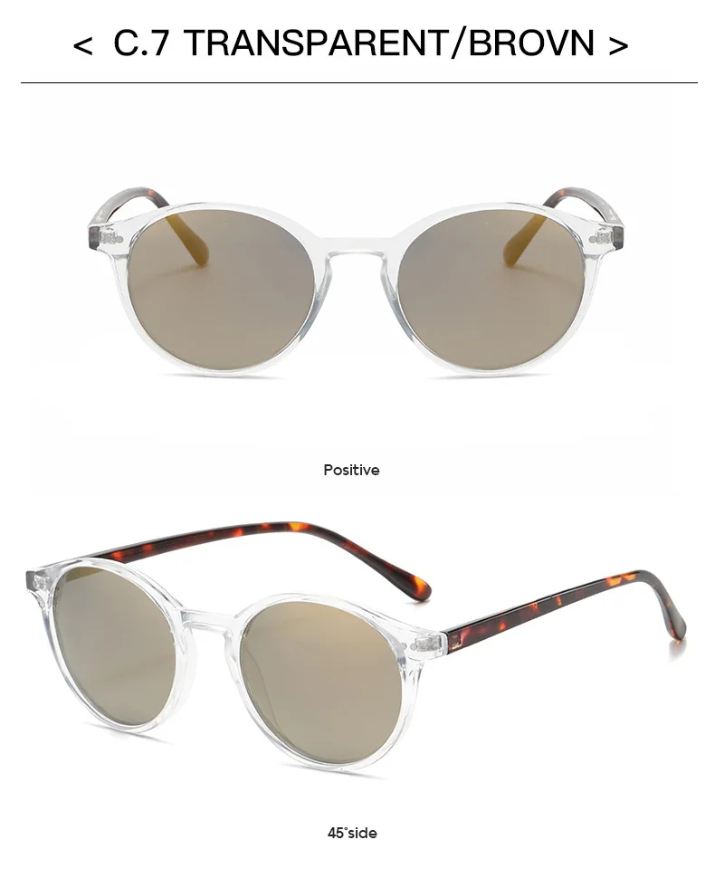 Retro runde polarisierte Sonnenbrille Männer Frauen klassische Leoparden rahmen Sonnenbrille Mode schwarz fahren männliche weibliche Brille uv400 – Detail 21