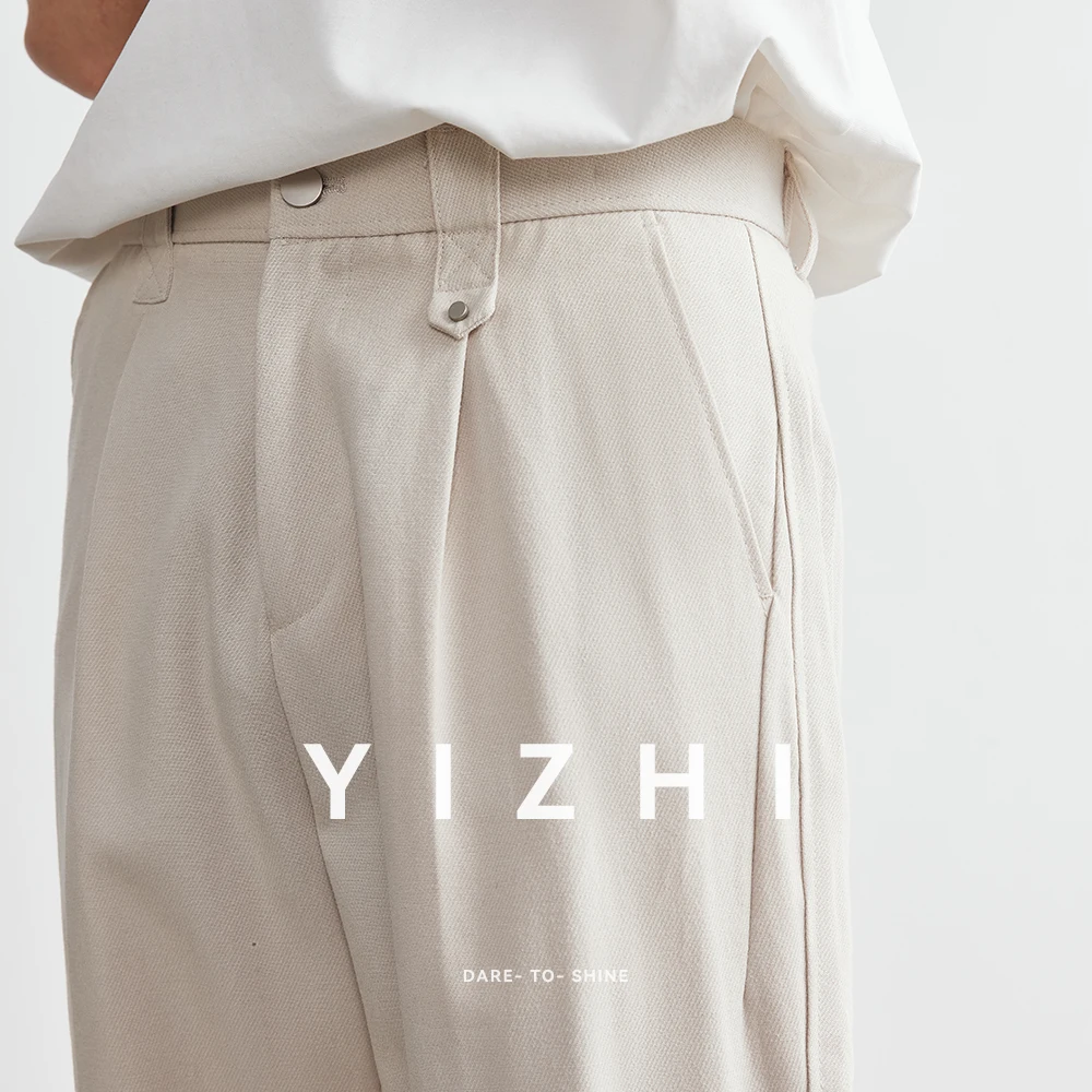 2025 New Lyocell Straight Drape Casual Pants Men's Spring New All-match Loose Suit Pants Fashionable High-end Pants