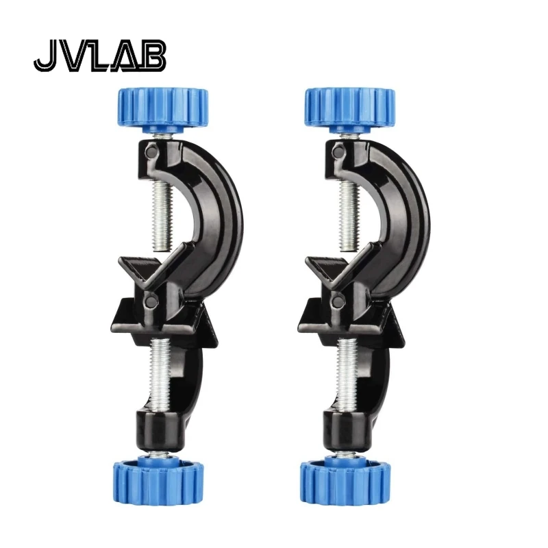 

Medium Size Cross Clamp Stand Clamp Holder Aluminum Alloy JVLAB Cross Clip Double Top Thread Blue Knob Cross Clip