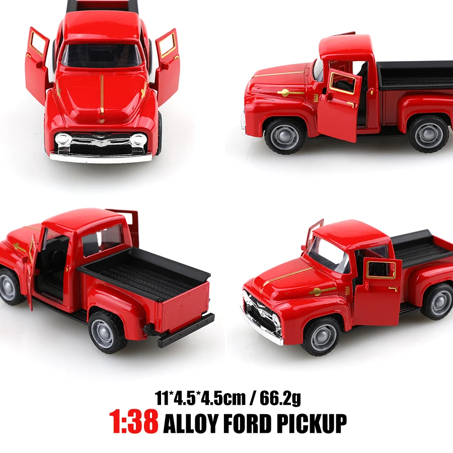 

Alloy Ford F100 Pickup Truck Model Car Diecast Metal Vehicle Simulation Ornament Collection Gift For Boys Kids
