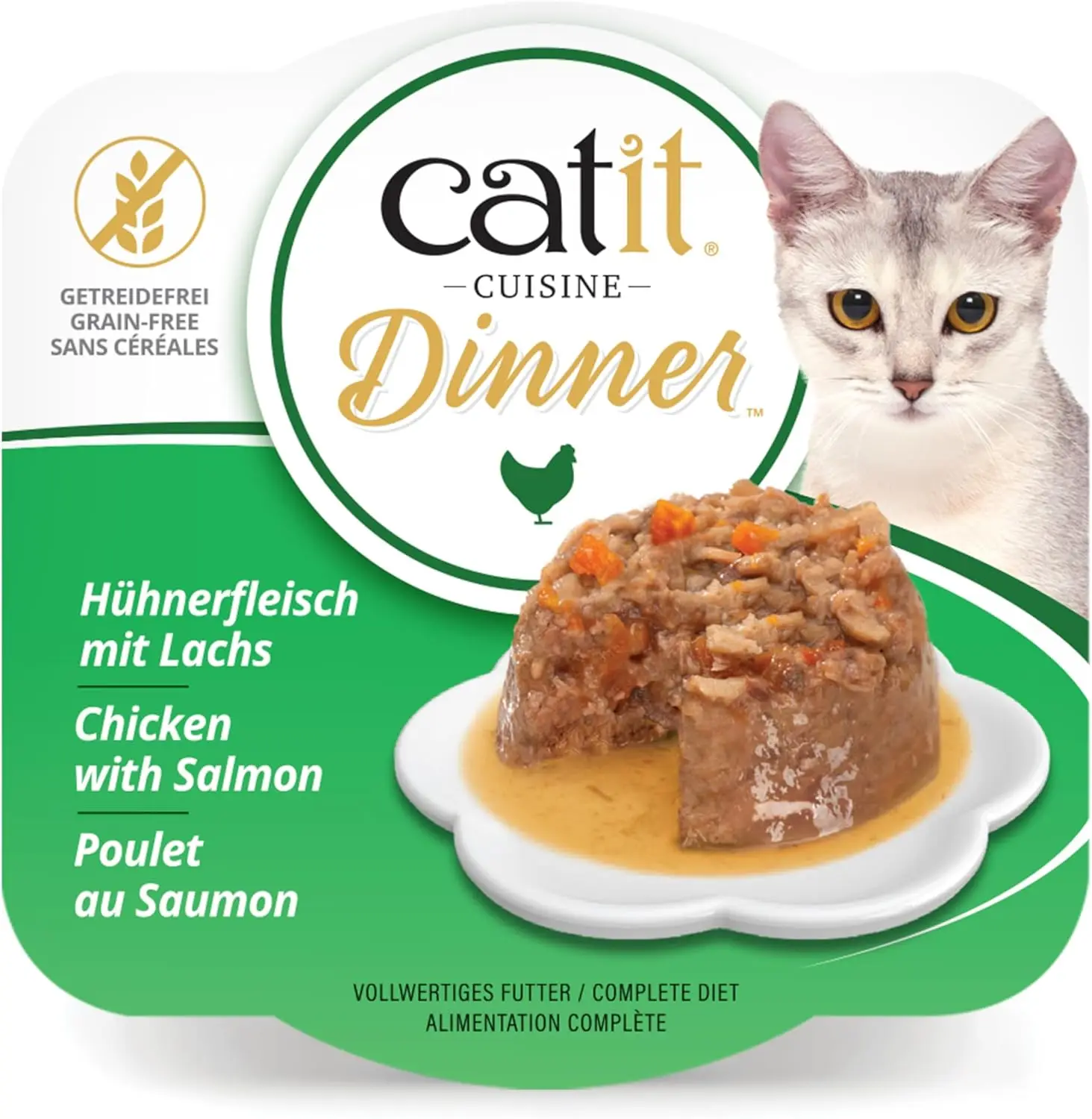Hydrating Wet Cat Food with Chicken, Salmon & Carrot - Healthy Meal for All Ages