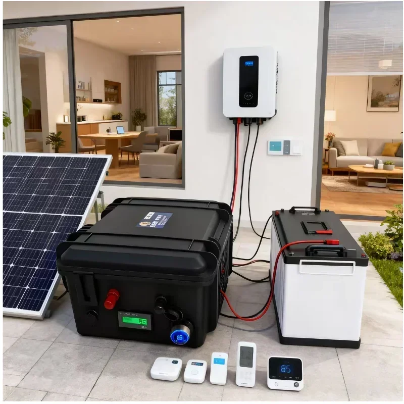 48V Waterproof LiFePO4 Battery 60Ah-200Ah, Built-in BMS Deep Cycle Battery for Marine Boat, RV, Car, Solar Panel System, Trollin