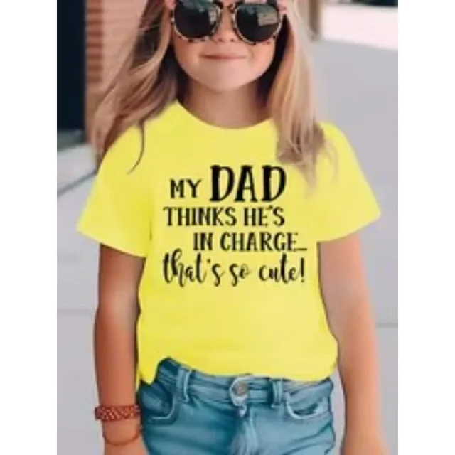 Summer Funny Letter Cute Printer Children's T-shirt Casual Fashion Kids Short Sleeve Tees Trendy Soft Boys Girls Clothes 3