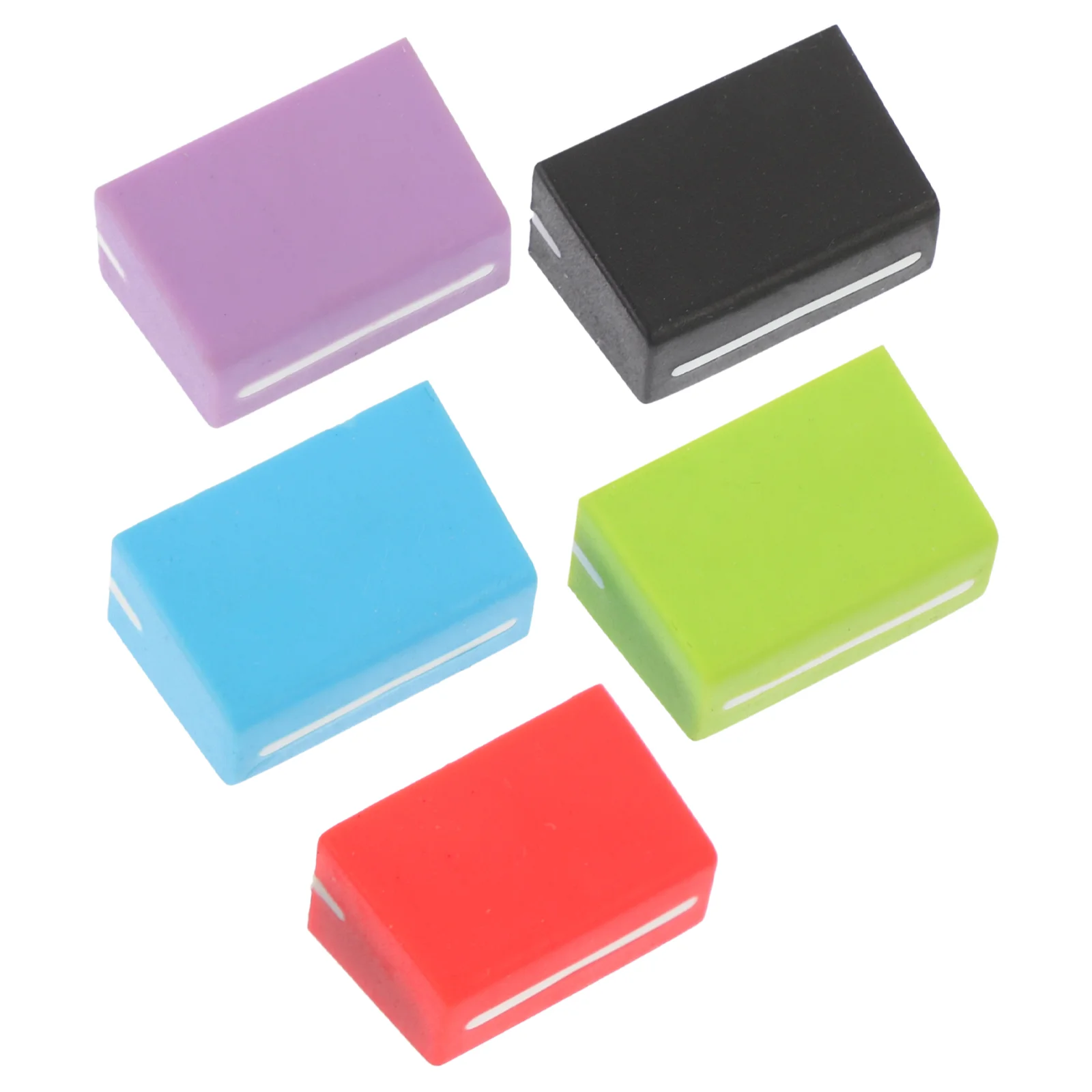 

5 Pcs Console Mixer Slider Fader Knob Cap Mat Blender Caps Rubber Knobs Black Replacement