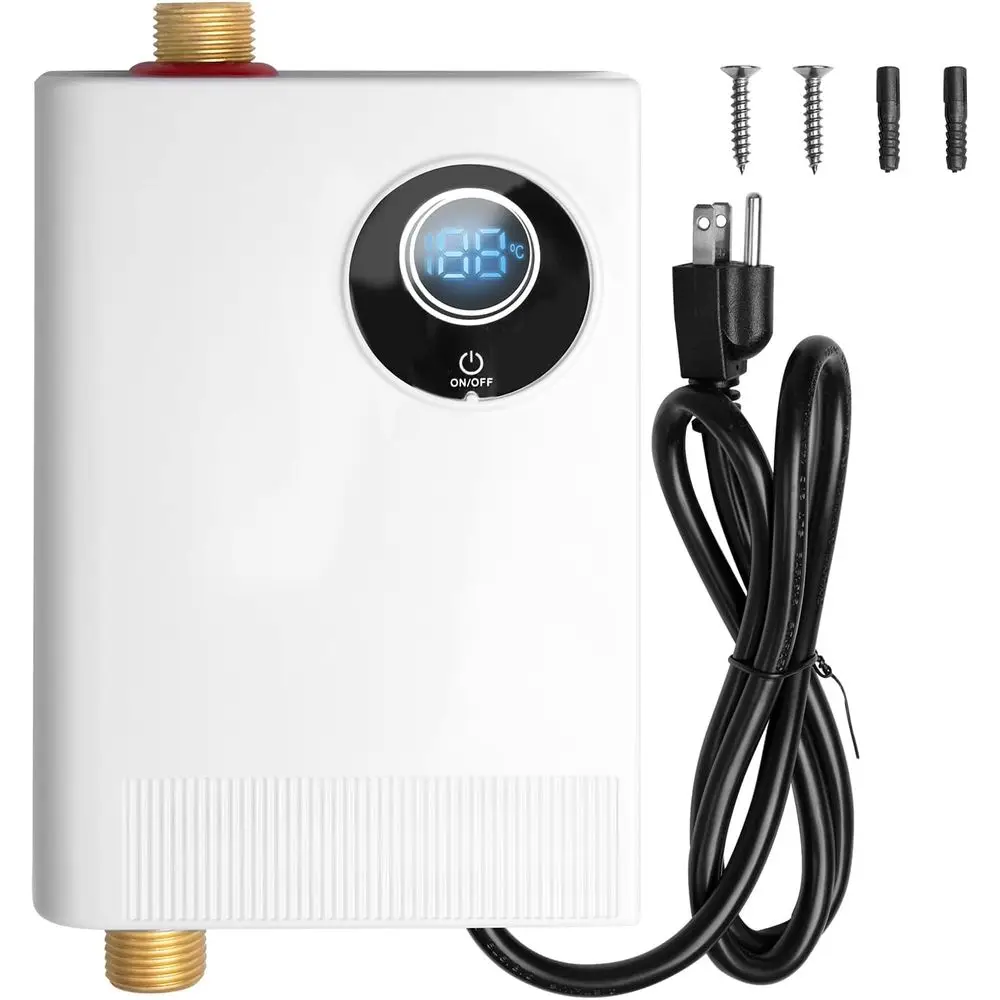 

Компактный электрический водонагреватель 110В 3000Вт, регулируемая температура, энергоэффективный, простая установка