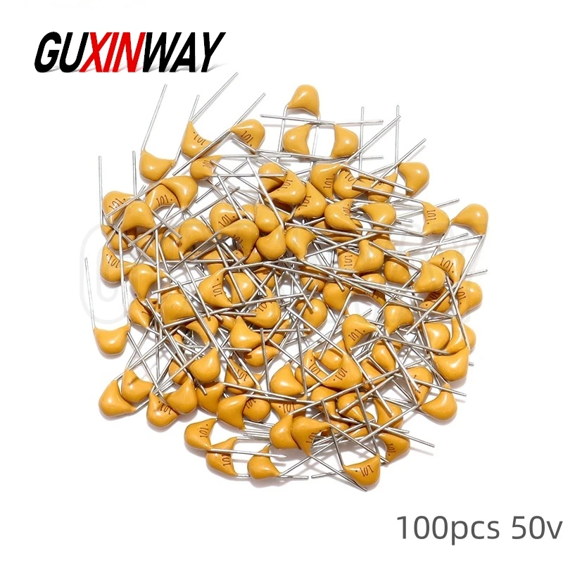 100 ชิ้นตัวเก็บประจุเซรามิกหลายชั้น 50 โวลต์(101~106) 10pF~10uF 102 103 104 105 18PF 15PF 47PF 100PF 1uF 1.5uF 2.2uF 4.7uF
