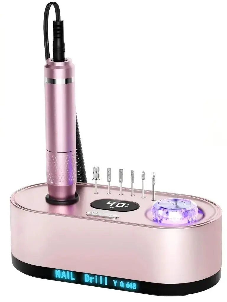 Elektrische Nagelboor Professionele 40000 RPM Elektrische Nagelvijl Kit Efile Nagelboormachine met LCD Display voor Acryl Gel nagel - afbeelding 2