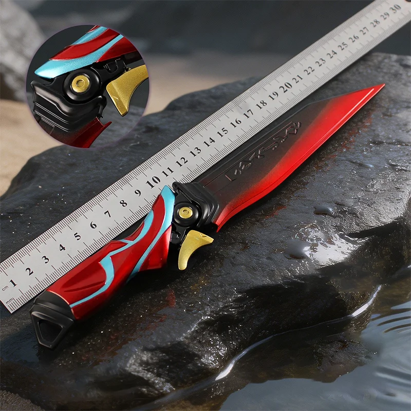 25cm Valorant Etched Blade Metal Ornament Model Alloy Collectible Toy Galactic Meridian Figurine Game Cos Knife Toy Sword Gifts view 4