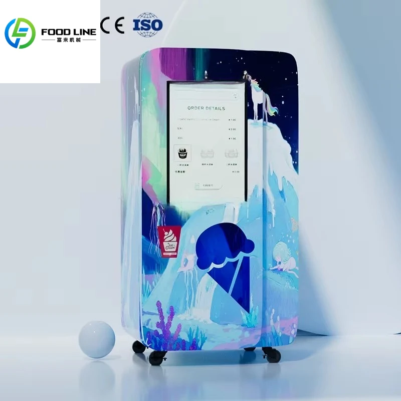 Customize Automatic Ice Cream Vending Machine Smart Self Service Cup Ice Cream Maker with Touch Screen and Fast Cooling System