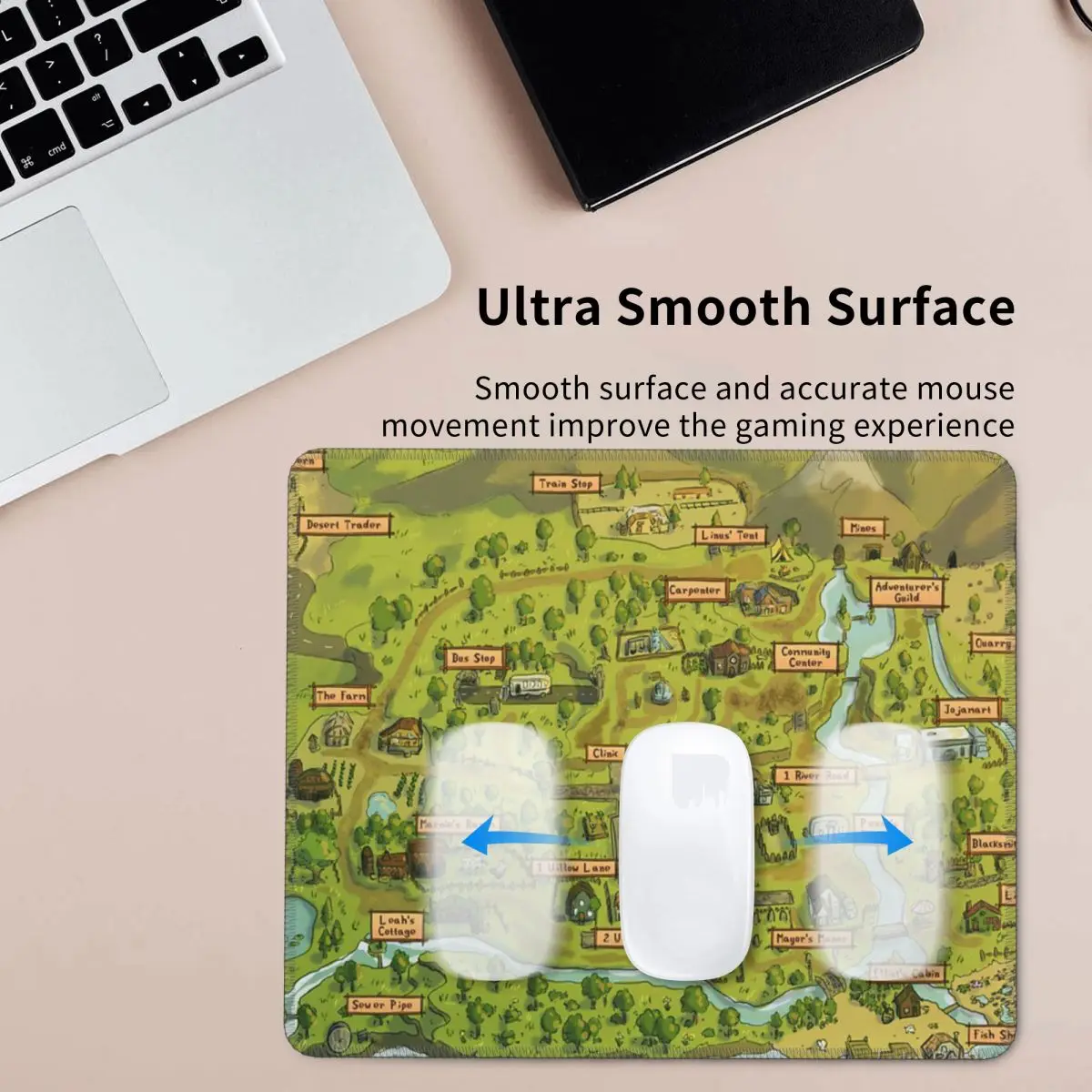 Almofadas de teclado de borracha do mapa Stardew Valley