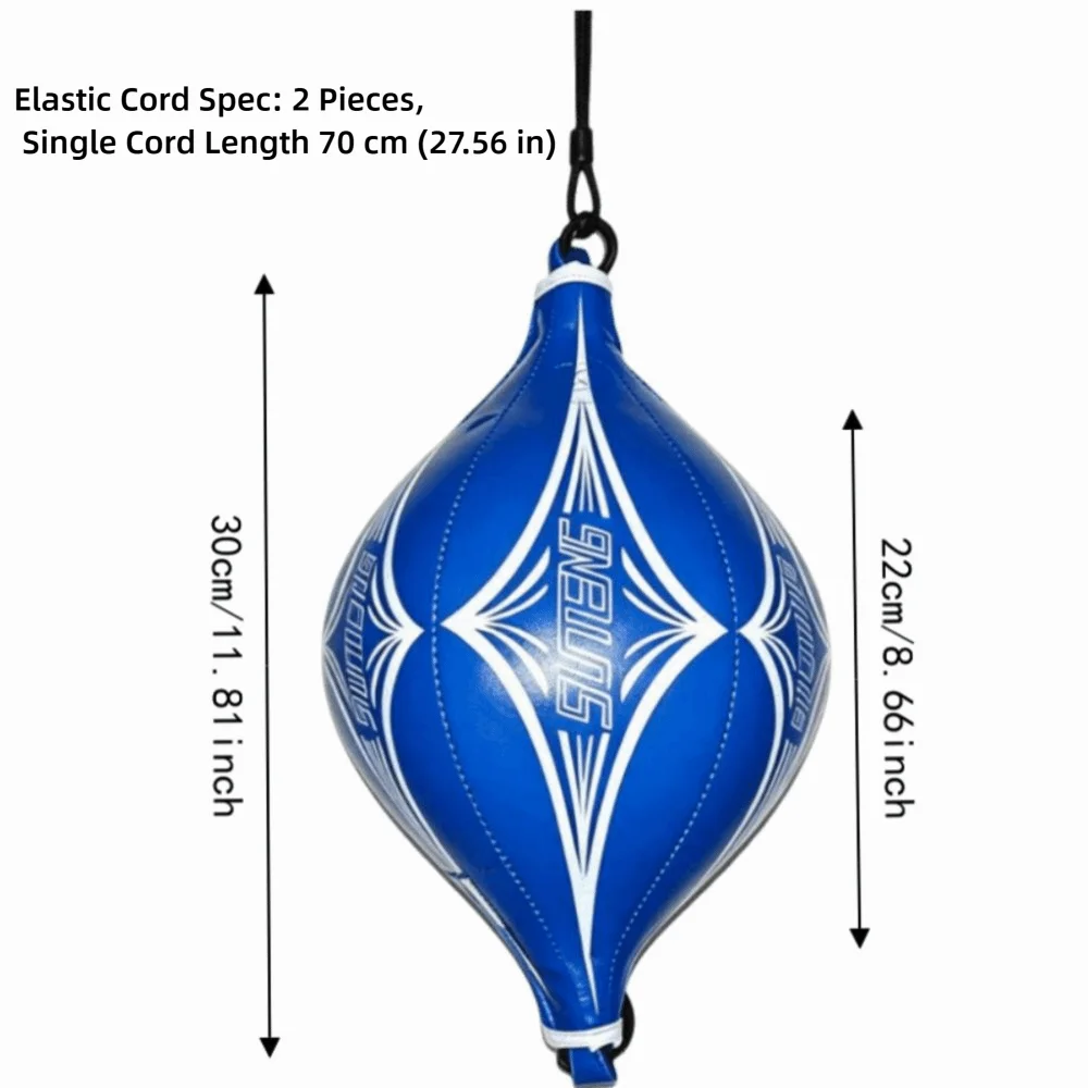 PU Material Boxing Speed Ball Double End Design Red Ball with White Rhombus Texture Punching Speed Bag Rhombus Texture