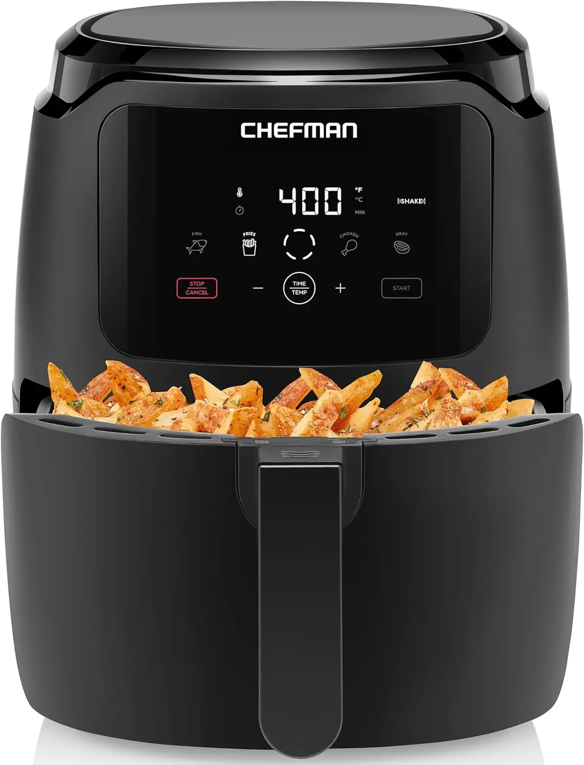 

Digital Air Fryer, Large 5 Qt Family Size, One Touch Digital Control Presets, French Fries, Chicken, Meat, Fish, Nonstick Dishwa