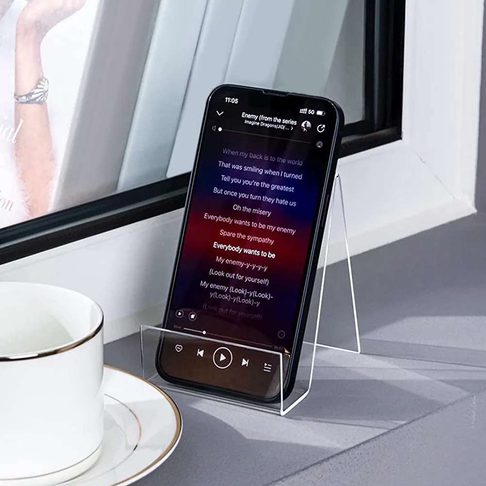 2 Pcs Anti-fall Display Stand Show Rack Book Clear Acrylic Stands Shelf Racks for Office