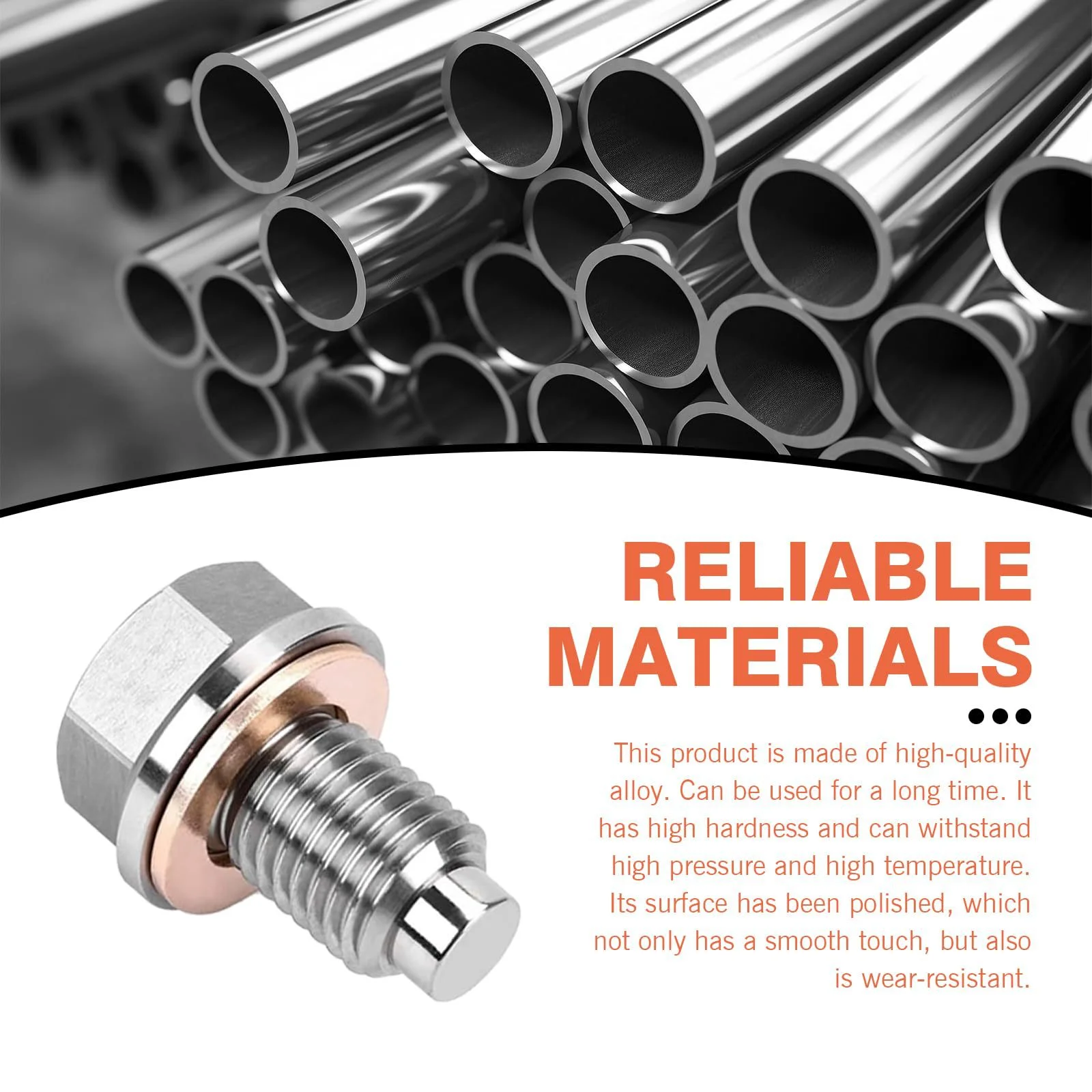 

M12 M14 M16 M18 M20 Magnetic Stainless Steel Oil Drain Plug Sump Drain Nut Bolt With Copper Gasket Crush Washer Car Part