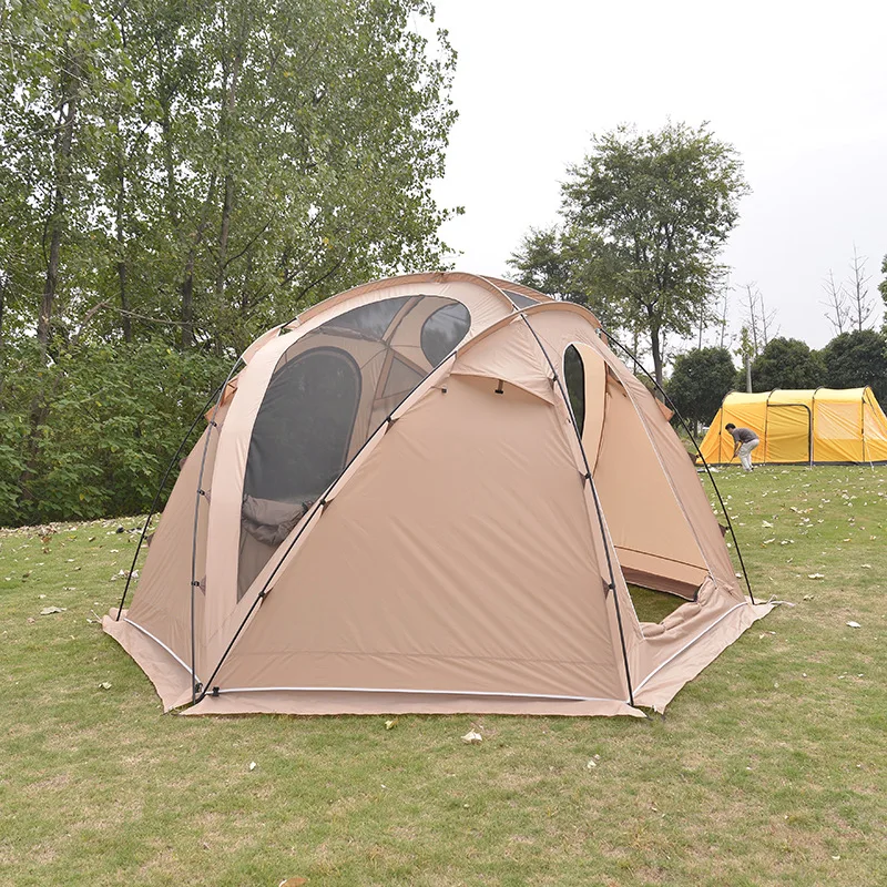 Factory  spherical tent outdoor multi-person oversized tent awning dome hexagonal camping semi-circular tent