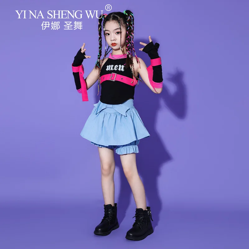Mädchen Jazz Dance Kostüm Mode Anzug Hip Hop Street Dance Cheerleading Dance Performance Kleidung Kind Laufsteg Konzert Outfits