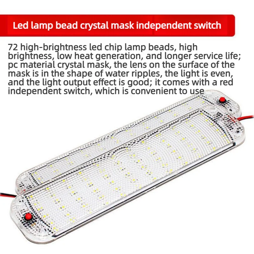 

LED Crystal Car Interior Light Reading Light Roof Light Truck Cabin 12v-85v Special Vehicle Body Light
