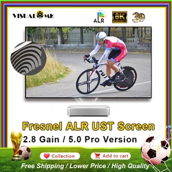 Fresnel 5.0 Pro ALR UST Projection Screen 72-120inch Ambient Light Rejecting Fixed Frame Best for Short Throw Projectors 4K 8k