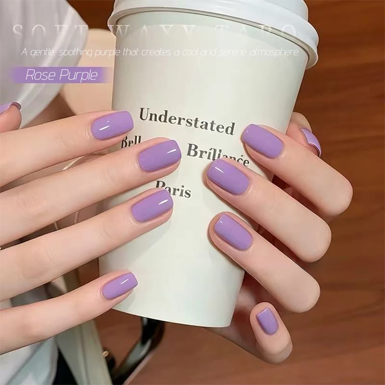MIANEL Rosy Same-Style Purple Lavender Gel Nail Polish Professional Solid Color LED/UV Gel Nail Art 2026 New Arrival Taro Purple