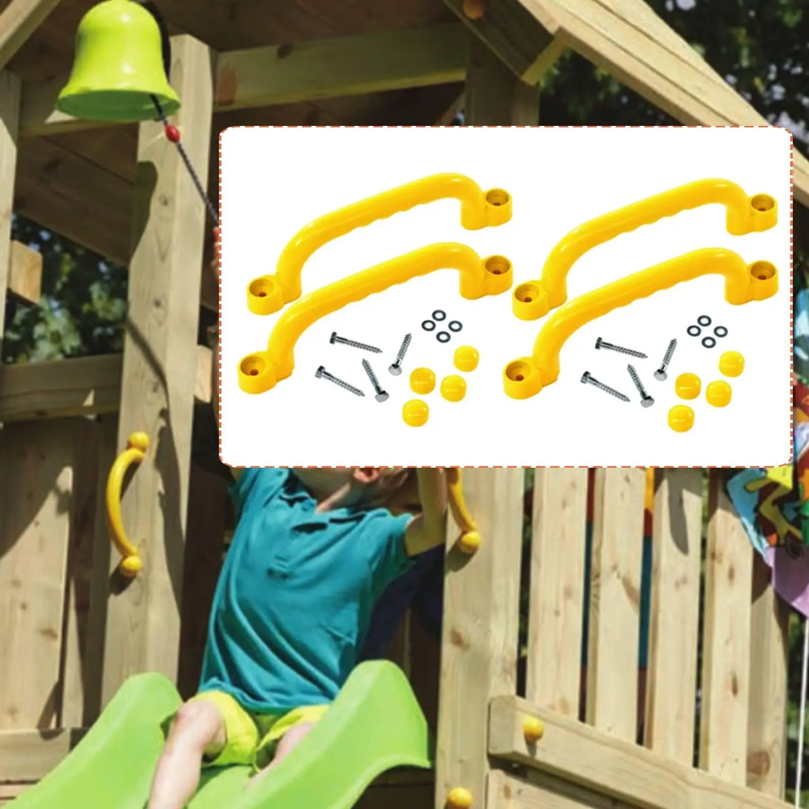 Climbing Tools Plastic Handles Set Weatherproof Non Slip for Kids Outdoor Playset and Garden Tree House