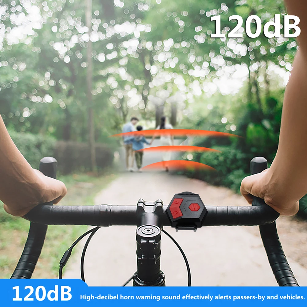 

120dB Bicycle Horn Loud Electric Bike Bell With Warning Sound Bike Horns With Warning Sound And Battery For Kids Scooters Bikes
