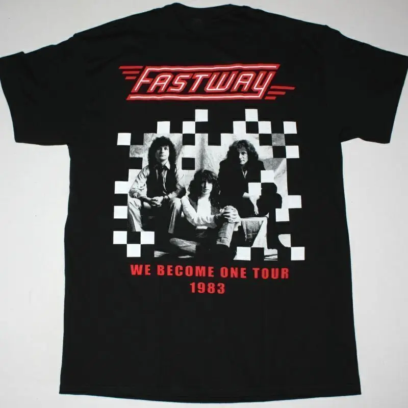 FASTWAY WE BECOME ONE TOUR Reprint Cotton Black For Men T-shirt S-5XL