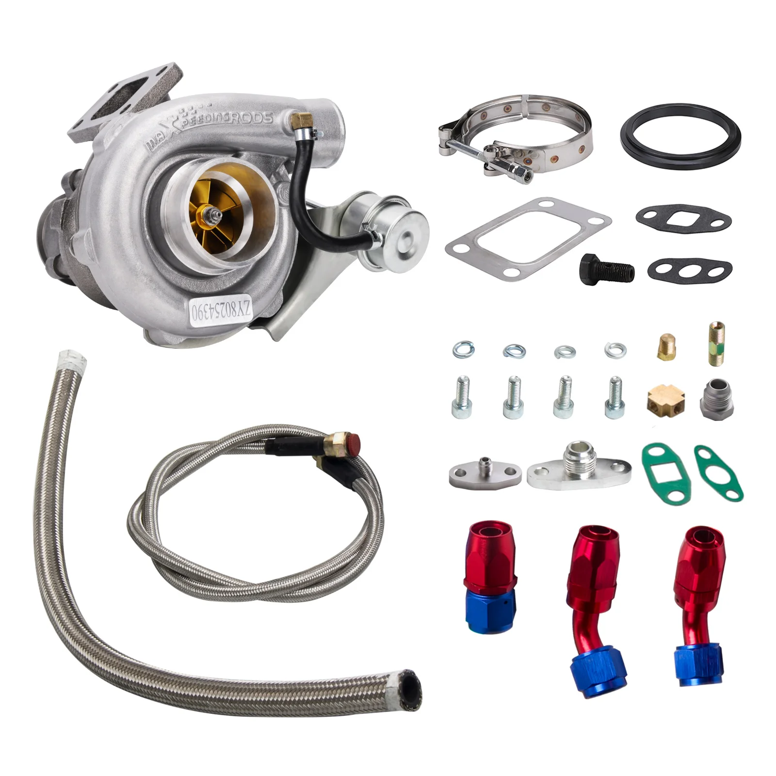 Upgrade Billet T3 Turbo & Oil Line Kit for 1.5L-2.5L 4 6 Cyl Oil Cooled 420HP