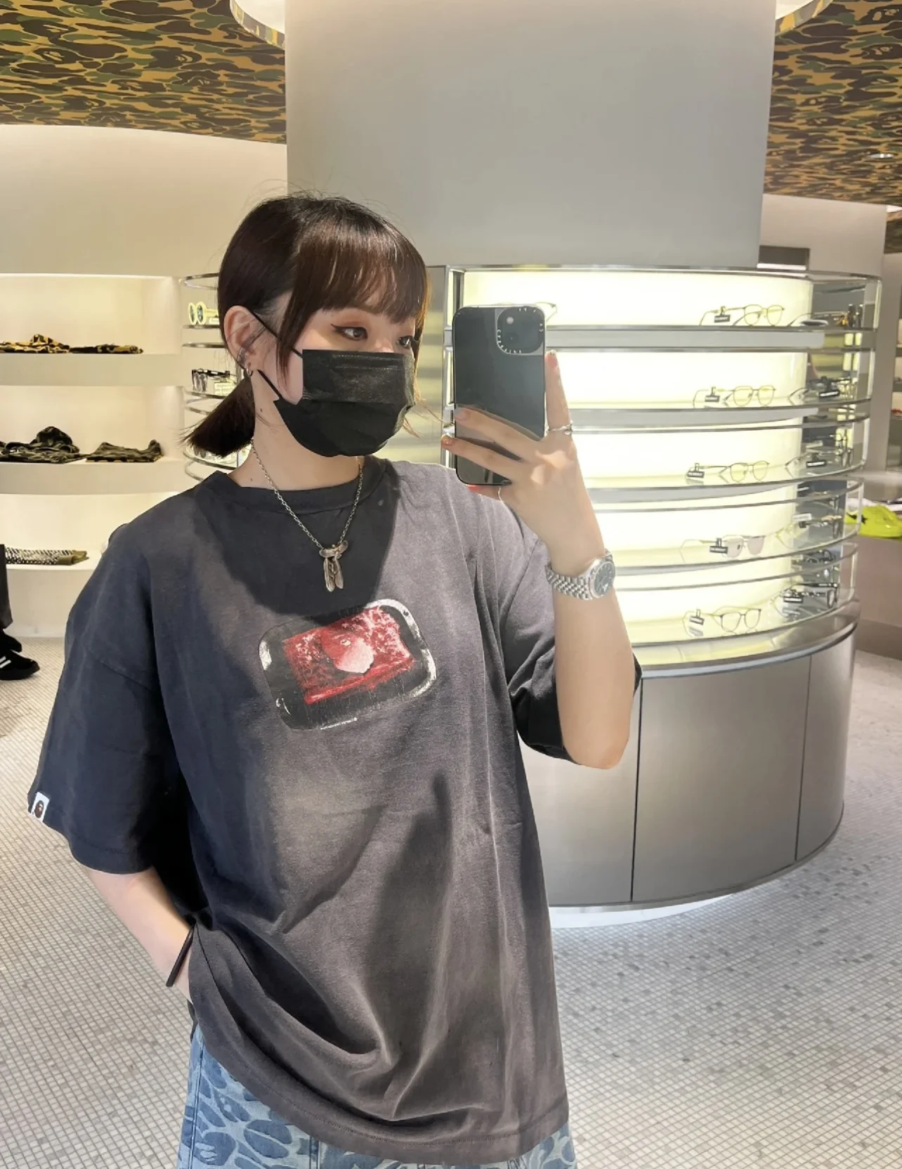 

Club Tee Men's Vintage Waed ort Sve T-irt with Cra Print Dinosaur Design Cotton Casual Summer Top for Teens
