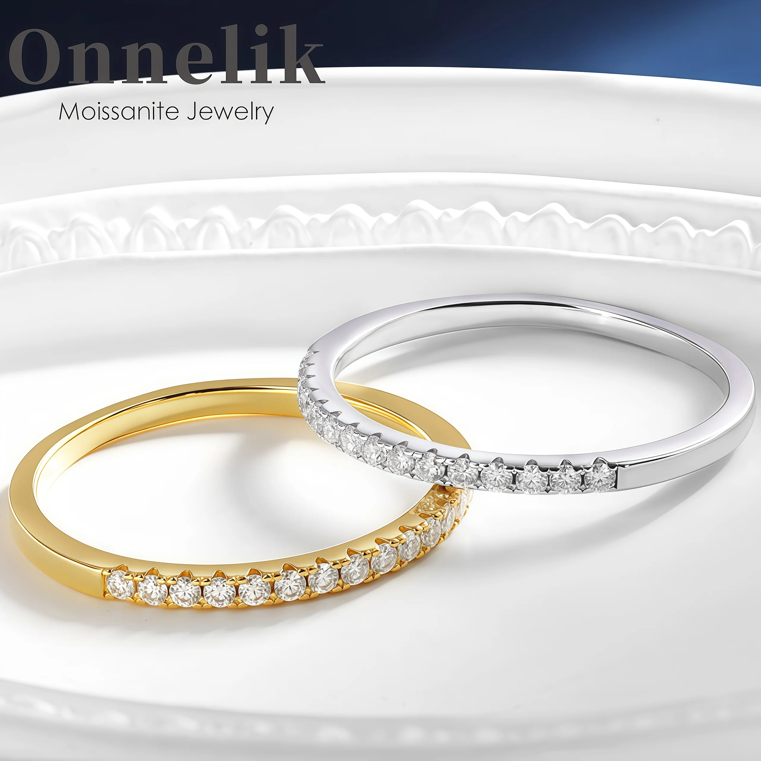 

Onnelik модные классические минималистичные кольца с муассанитом, ювелирные изделия из 100% стерлингового серебра 925 пробы для женщин, подарок на день Святого Валентина