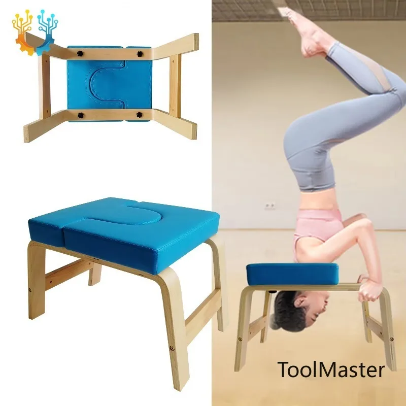 

【2026】Inversion Yoga Chair Wooden Portable Yoga Headstand Bench Balance Training Chair Fitness Accessory