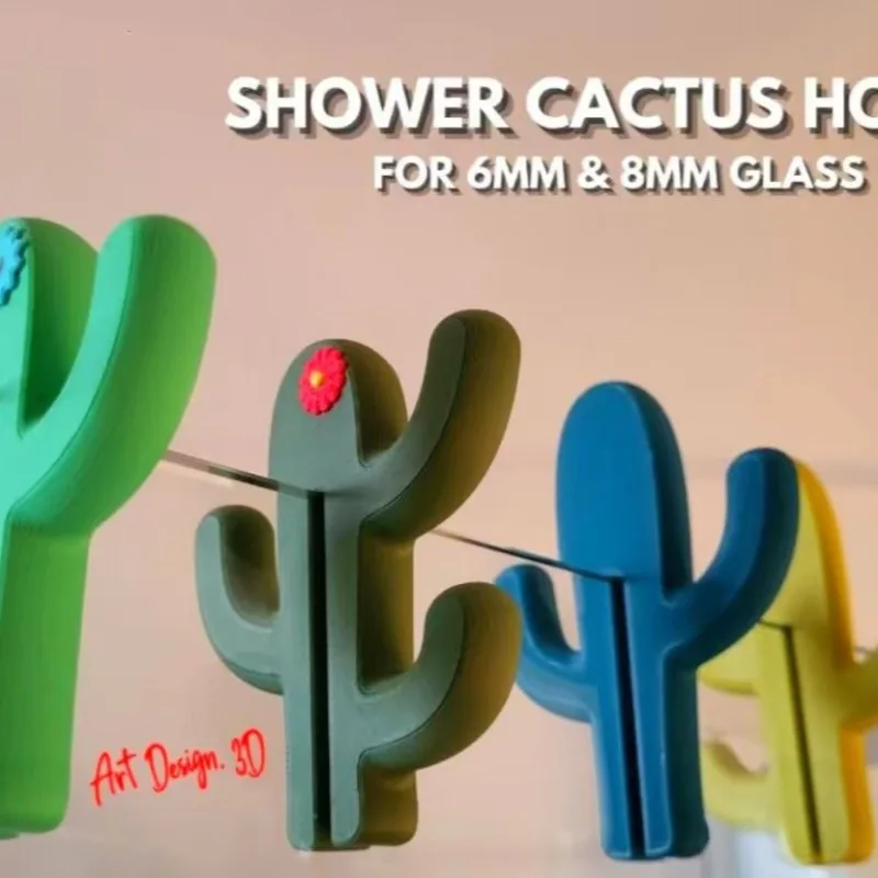 Shower Hook Clamp On 8mm Glass Door Portable Multifunctional Towel Robe Loofah Hanger Bathroom Organizer
