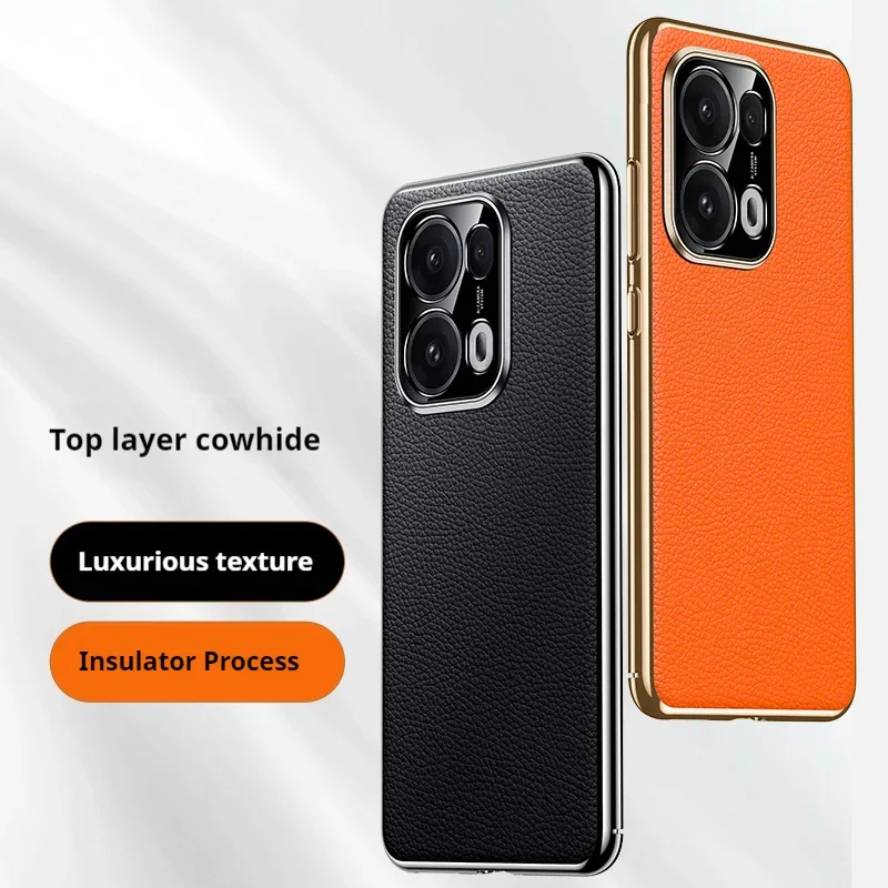 

Plating Bumper Phone Case For OPPO Reno 13 Find X8 Pro 5G Lens Full Protection Shockproof Leather Back Cover Cases