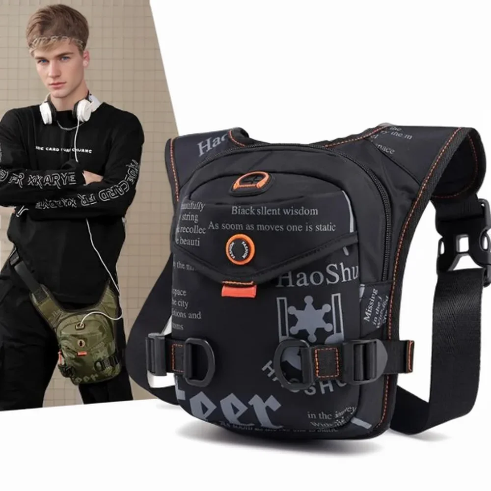 Men's Chest Bag Outdoor Riding Leg Bag Multifunctional Sports Backpack Portable Crossbody Waist Bag