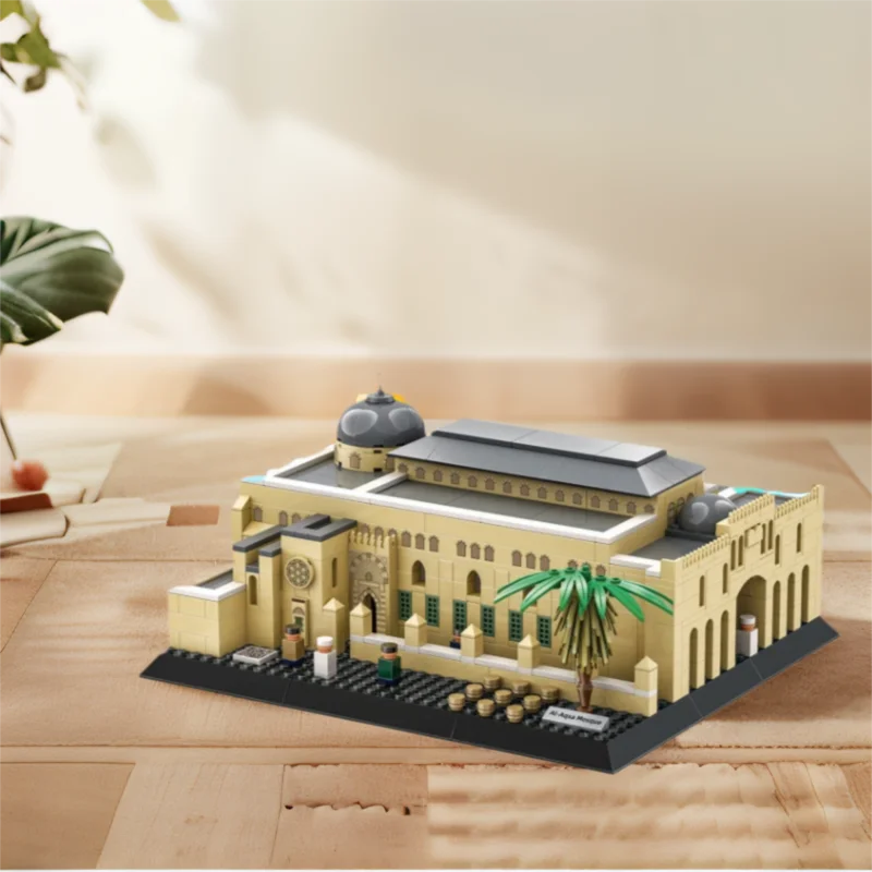 

Всемирно известная Иерусалим Аль-А аспектный крем строительный блок, наборы моделей, кирпич, исламская культурная архитектура, коллекция игрушек для подарков