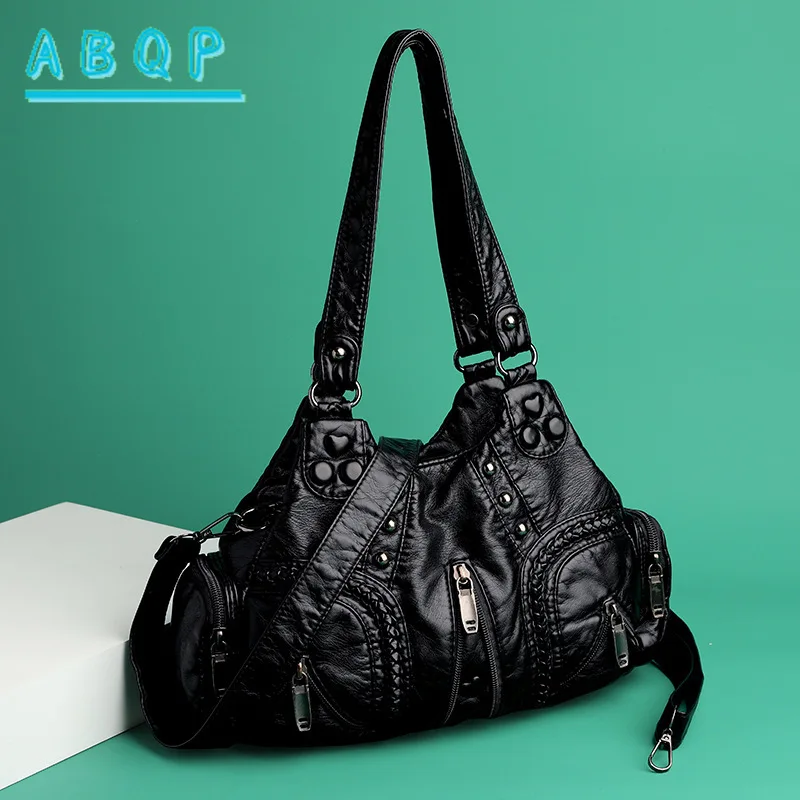

New Women's Shoulder Bag Luxury Brand Fashion Women's Handbag Rivet Women's Bag Multifunctional Large Capacity High Quality