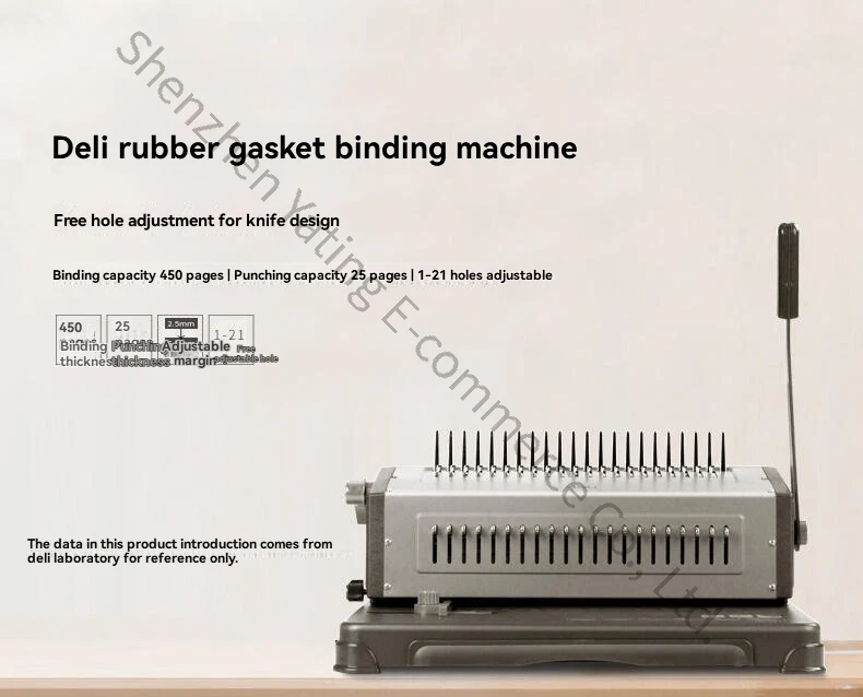 Manual Binding Machine Strip Binding Machine 21/10 Hole Comb Rubber Ring Document Tender Brochure A4 Paper Punching