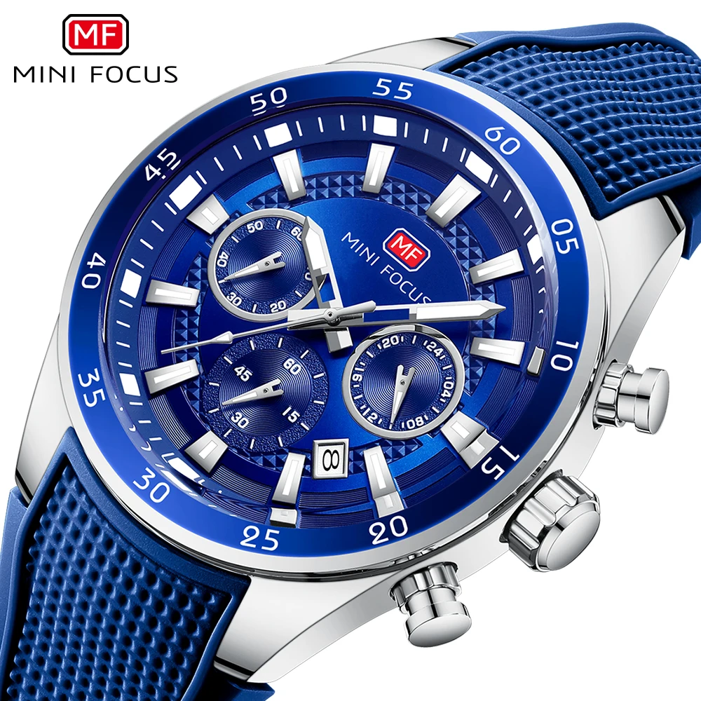 

Мужские часы MINI FOCUS, лучшие брендовые роскошные кварцевые часы для мужчин, 24-часовой дисплей, силиконовый ремешок, модные наручные часы 0627