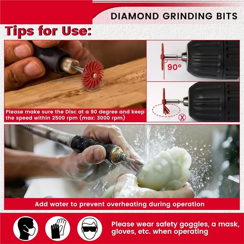 

Для аксессуаров для инструментов, 51 бит для заусенцев, 1-дюймовый щеточный диск с радиальной щетиной, для шлифовки металла из каменной керамики