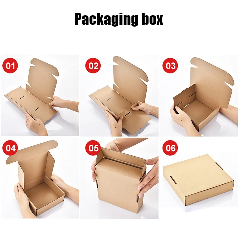 20 Buah/Set Kotak Kertas Coklat Karton Kemasan Kraft Kotak Kelas Tinggi Ekstra Keras untuk Kotak Kemasan Hadiah Permen Coklat Pesta Pernikahan