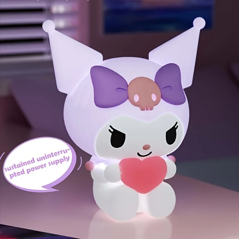 Sanrio Kuromi USB Rechargeable Night Light: Cute, Color-Changing, Touch & Remote Control – Ideal Bedroom Decor & Perfect Gift