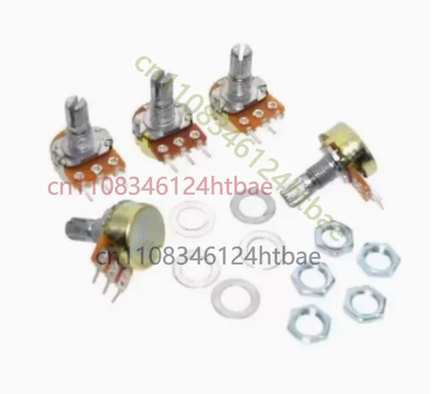 For Single Potentiometer WH148 B 1K-1M Ohm 15mm Shaft 100PCS