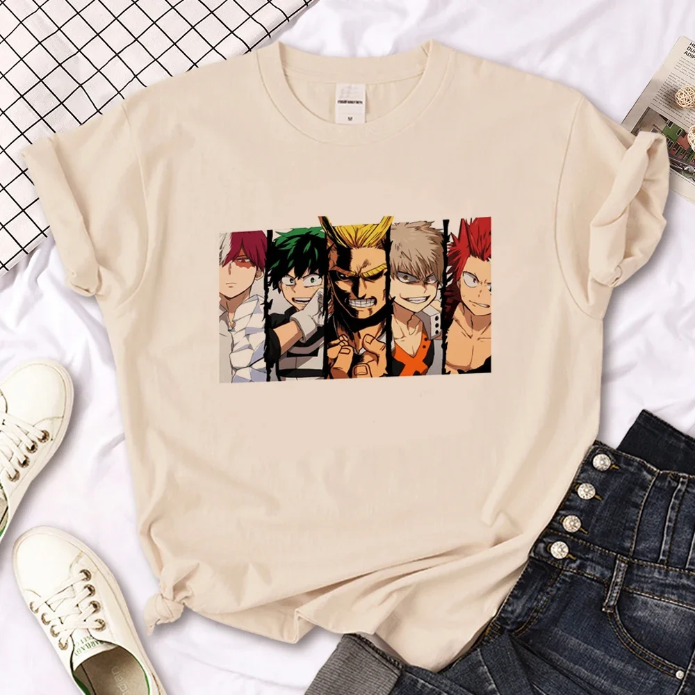 My Hero Academia top women designer graphic comic t shirt female harajuku comic graphic clothing