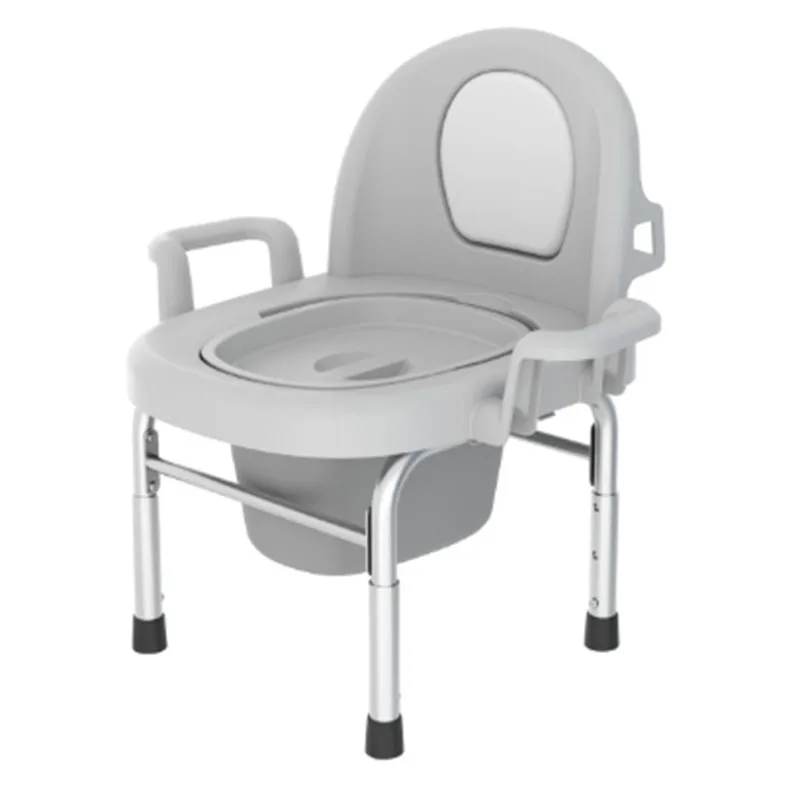 Bedside Toilet Portable Commode Seat  Height Adjustable Odor Proof Mobile Toilet Chair for Elderly Pregnant Women