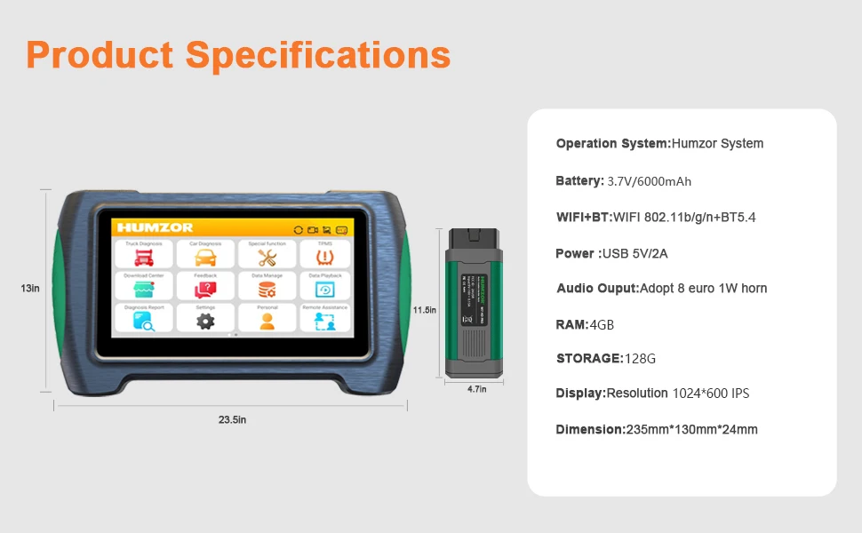 Od Diagnostic Tool for Car (supporting Both Light and Heavy Trucks)