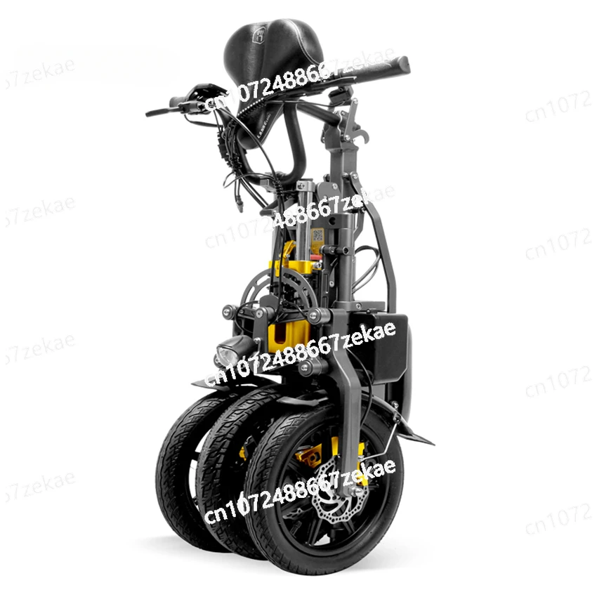 500w Adult Three Wheel Electric Tricycle New Design Folding 14 Inch Dual Battery Ebike