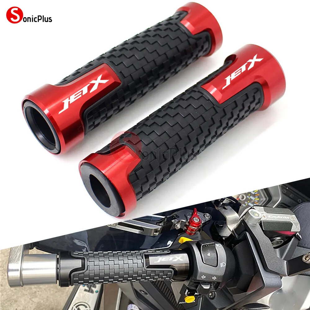 For SYM JET X 150 125 JETX150 JETX125 2023-2024 Motorcycle Accessories Handlebar Grips CNC aluminum Rubber Hand Grip