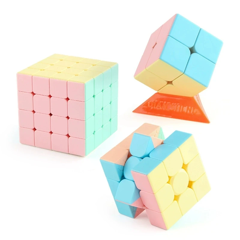 DianSheng Solar'M Magic Cube Macaron Stickerless Magic Cube 5x5 4x4 3x3 2x2 Professional Speed Puzzle Kids Toys Gift Cubo Magico